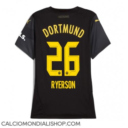 Maglie da calcio Borussia Dortmund Julian Ryerson #26 Seconda Maglia Femminile 2024-25 Manica Corta